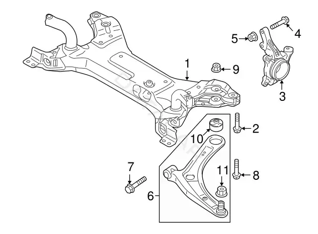 Болт подвески MITSUBISHI MU000546