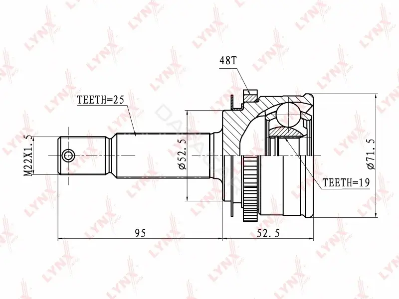 Шрус LYNXAUTO CO-3602A