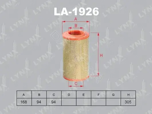 Воздушный фильтр LYNXAUTO LA-1926