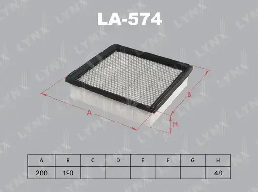 Воздушный фильтр LYNXAUTO LA-574