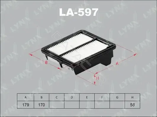 Воздушный фильтр LYNXAUTO LA-597