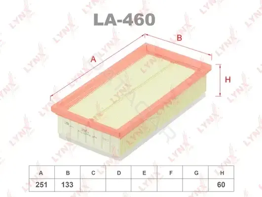 Воздушный фильтр LYNXAUTO LA-460