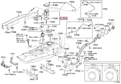 Топливный фильтр TOYOTA 7702442110