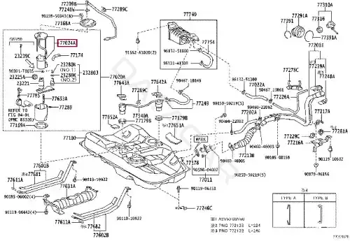 Топливный фильтр TOYOTA 7702433180