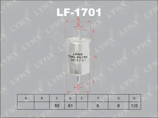 Топливный фильтр LYNXAUTO LF-1701