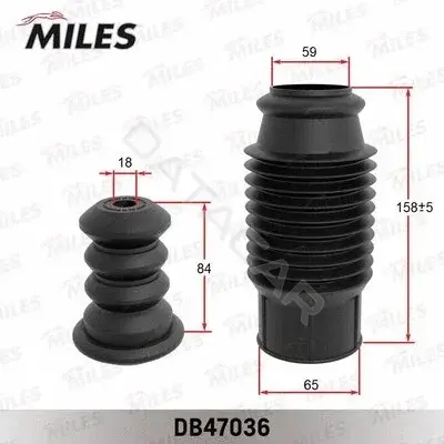 Пыльники и отбойники амортизатора MILES DB47036