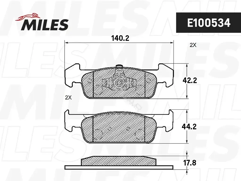 Тормозные колодки MILES E100534
