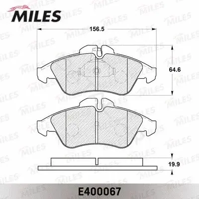 Тормозные колодки MILES E400067