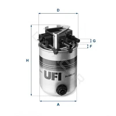 Топливный фильтр UFI 24.095.00