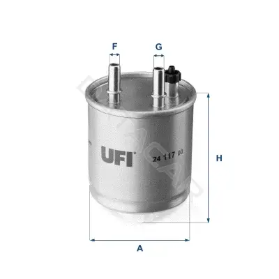 Топливный фильтр UFI 24.117.00