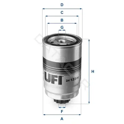 Топливный фильтр UFI 24.123.00