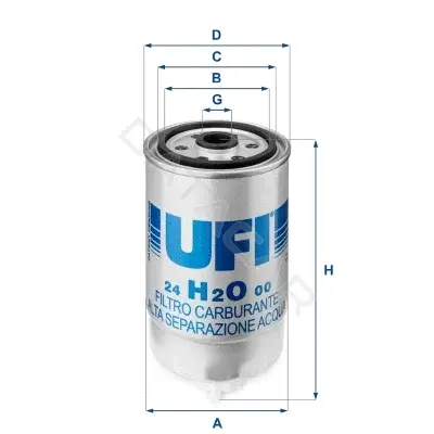 Топливный фильтр UFI 24.H2O.00