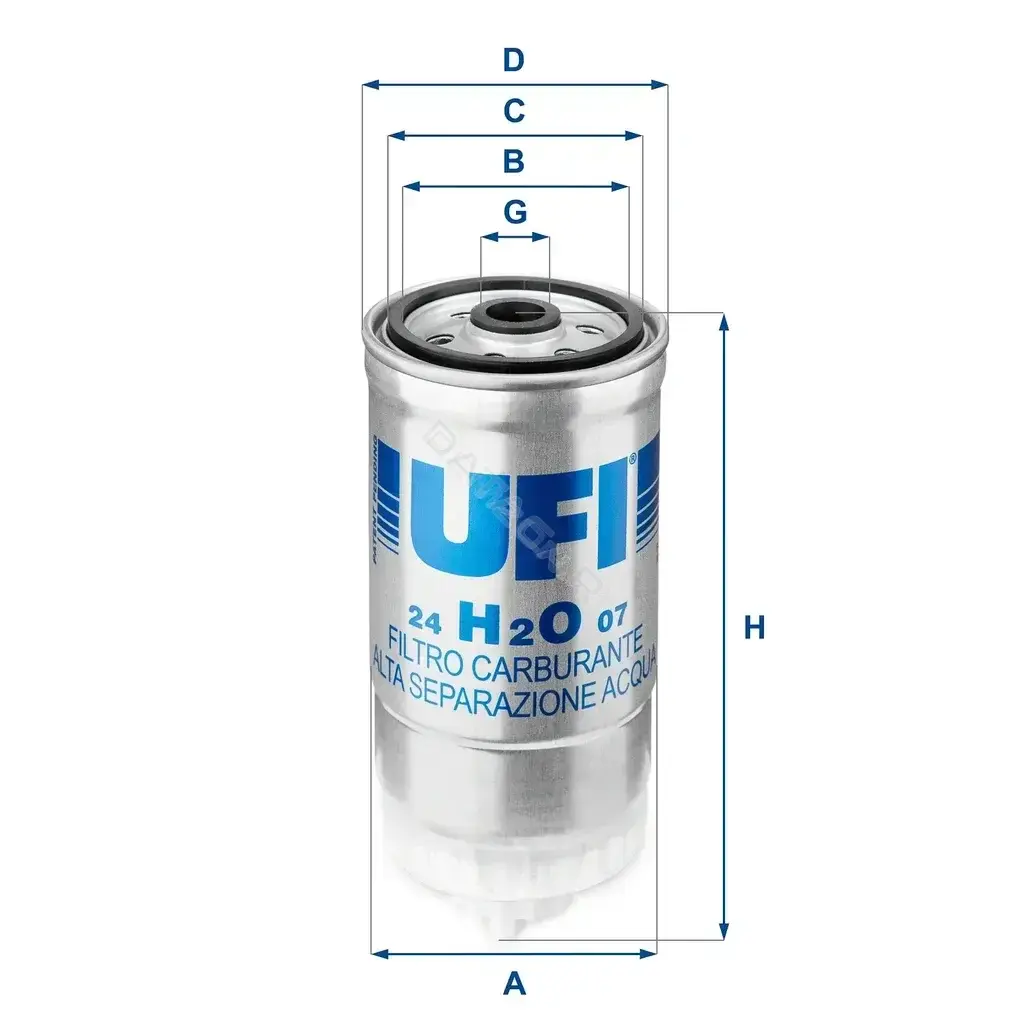 Топливный фильтр UFI 24.H2O.07