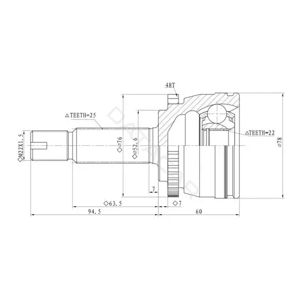 Шрус GANZ GIK04030