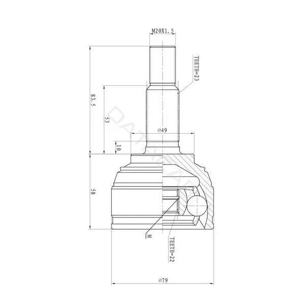 Шрус GANZ GIK04044