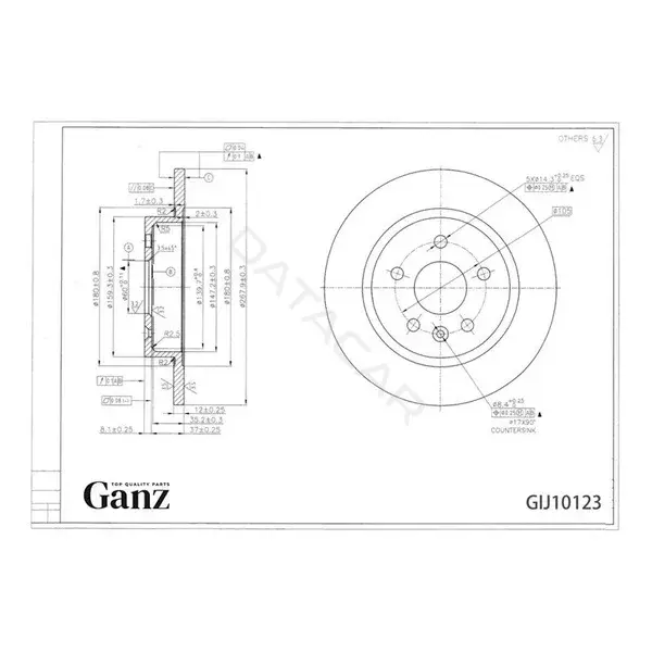 Тормозные диски GANZ GIJ10123