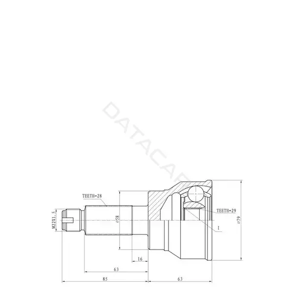 Шрус GANZ GIK04072
