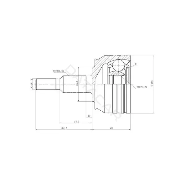 Шрус GANZ GIK04055