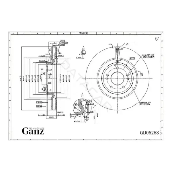 Тормозные диски GANZ GIJ06268