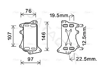 Радиатор АКПП AVA BW3553
