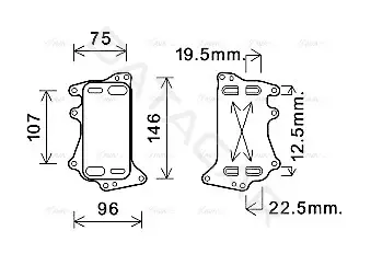 Радиатор АКПП AVA BW3556