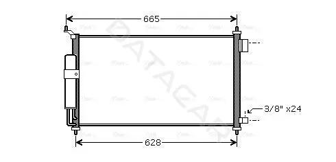 Радиатор кондиционера AVA DN5251D