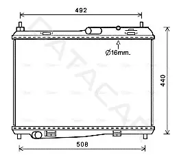 Радиатор охлаждения AVA FD2620