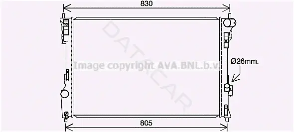 Радиатор охлаждения AVA FD2627