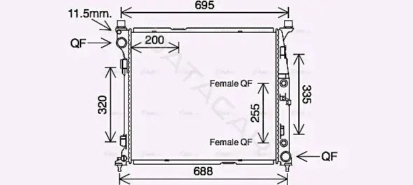 Радиатор охлаждения AVA MS2694