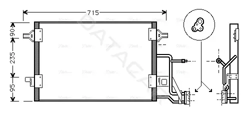 Радиатор кондиционера AVA AI5173