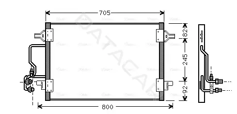 Радиатор кондиционера AVA AI5175