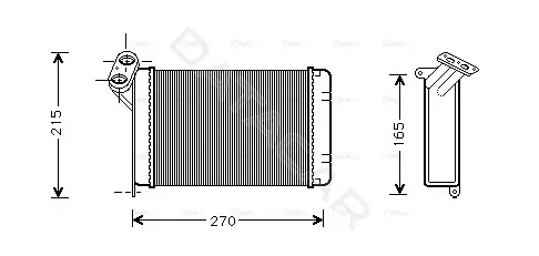 Радиатор печки AVA BW6005