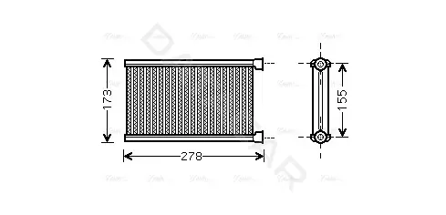 Радиатор печки AVA BW6344