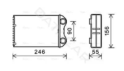 Радиатор печки AVA BW6426