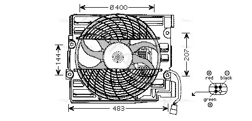 Вентилятор радиатора AVA BW7510