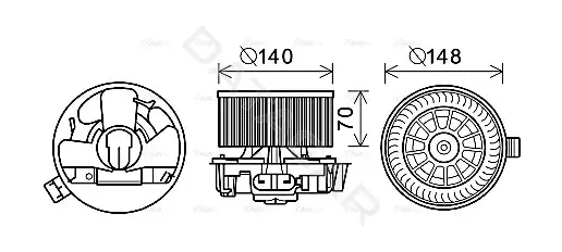 Моторчик печки AVA DA8010
