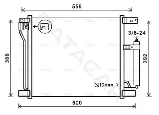 Радиатор кондиционера AVA DN5401D