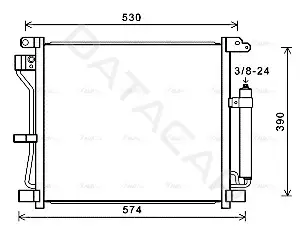 Радиатор кондиционера AVA DN5403D