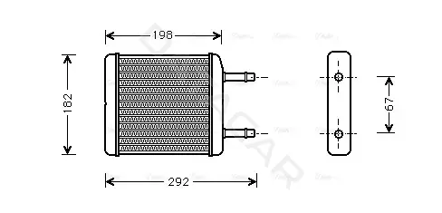 Радиатор печки AVA DWA6024