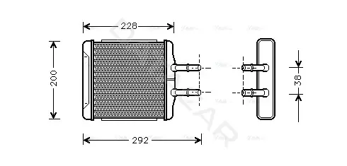 Радиатор печки AVA DWA6027