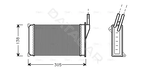 Радиатор печки AVA FD6093