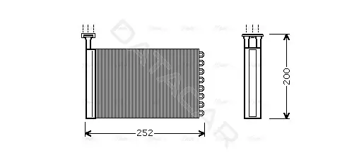 Радиатор печки AVA FD6164