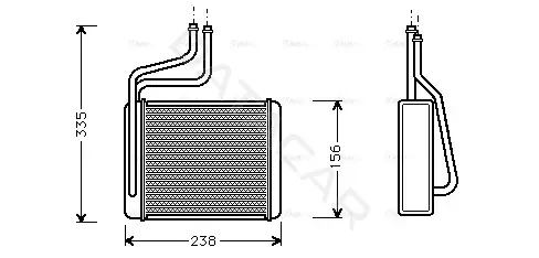 Радиатор печки AVA FD6286