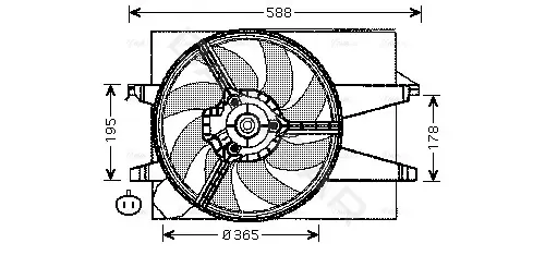 Вентилятор радиатора AVA FD7541