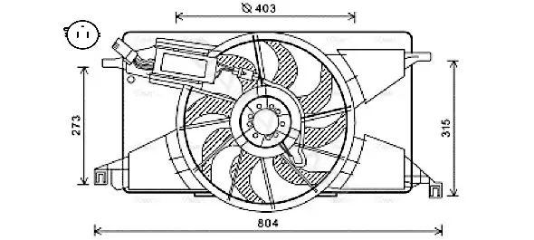 Вентилятор радиатора AVA FD7565