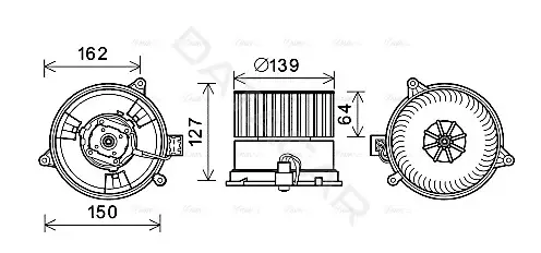 Моторчик печки AVA FD8576