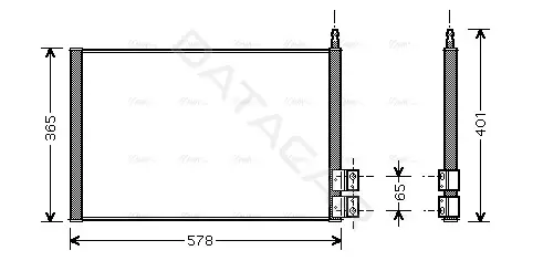 Радиатор кондиционера AVA FDA5328