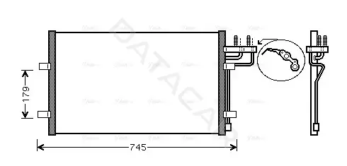 Радиатор кондиционера AVA FDA5367