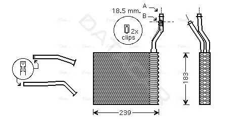 Радиатор печки AVA FDA6364