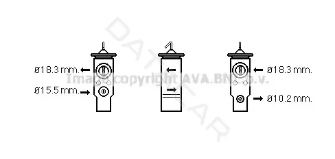 Расширительный клапан кондиционера AVA HY1410